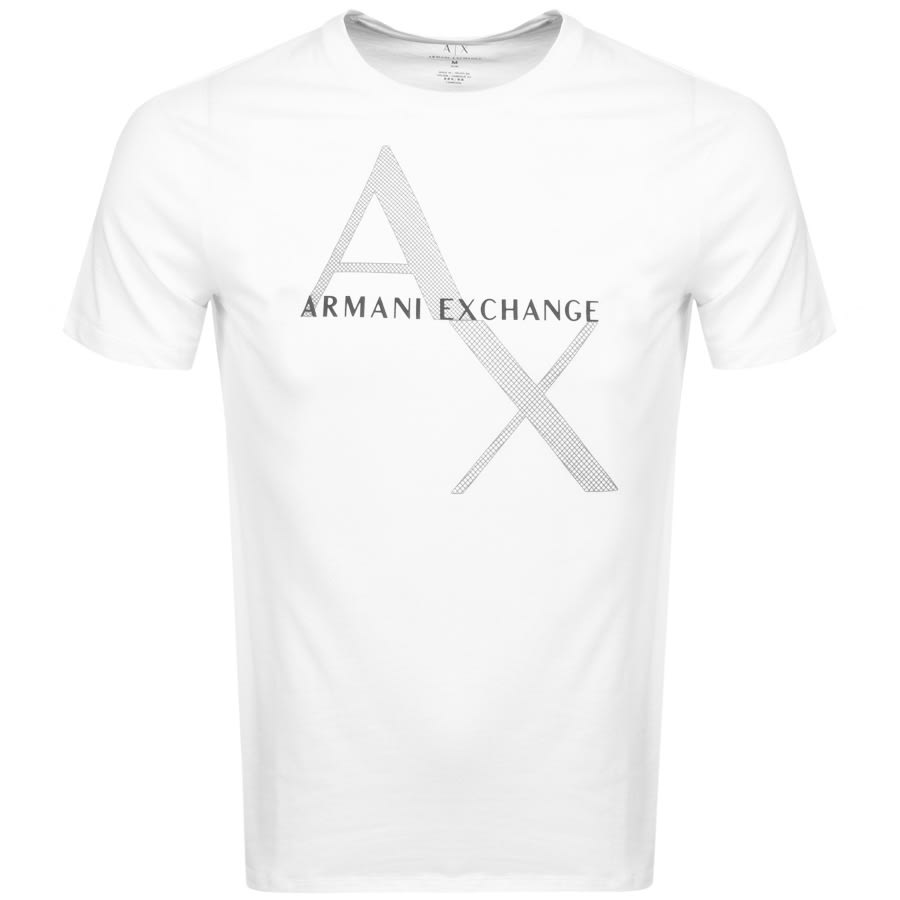 Alternative Image for ProductArmani Exchange Crew Neck Logo T Shirt White1
